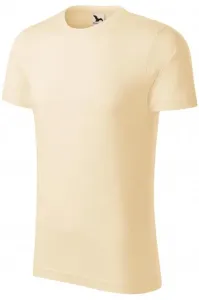 Herren-T-Shirt aus strukturierter Bio-Baumwolle, mandel #269506