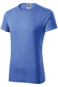 Herren T-Shirt mit gerollten Ärmeln, blauer Marmor #268936