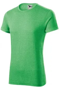 Herren T-Shirt mit gerollten Ärmeln, grüner Marmor #268941