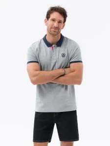 Ombre Clothing Polo T-Shirt Grau
