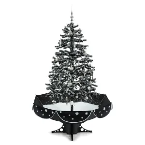OneConcept Everwhite Schneiender Weihnachtsbaum 180cm LED Musik schwarz