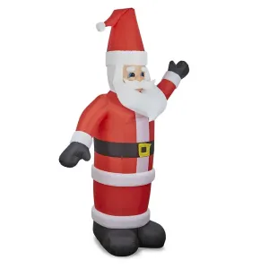 OneConcept Santa XXL aufblasbarer Weihnachtsmann 350cm Gebläse 6 LED beleuchtet