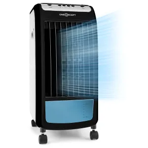 OneConcept Carribean Blue 3-in-1 Luftkühler Ventilator Luftbefeuchter 402 m3/h | 70 Watt | 4 Liter | 3 Geschwindigkeiten | Oszillation | mobil