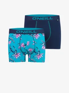 O'Neill MEN BOXER FLORAL TEAL&PLAIN 2PACK Boxershorts, blau, größe S