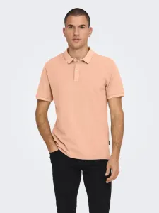 ONLY & SONS Travis Polo T-Shirt Orange
