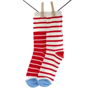 OYBO, Mariniere Unisex Socken, rot-weiß Größe 39-41