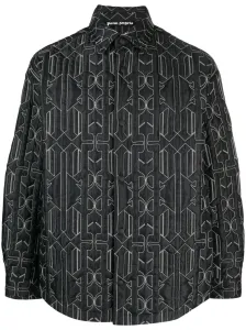 PALM ANGELS - Monogram Quilted Overshirt #1328910