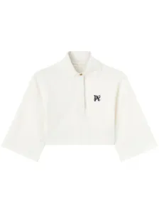 PALM ANGELS - Monogram Cropped Polo Shirt #1565264