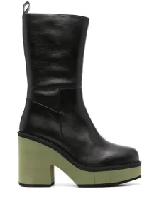 PALOMA BARCELO' - Leather Heel Ankle Boots
