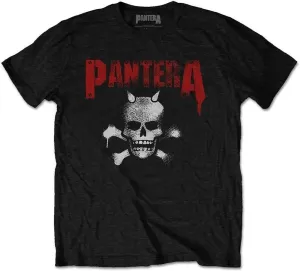 Pantera T-Shirt Horned Skull Stencil Black 2XL