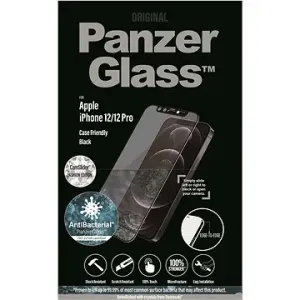PanzerGlass Edge-to-Edge Antibacterial für Apple iPhone 12/12 Pro mit Swarovski CamSlider - transparent
