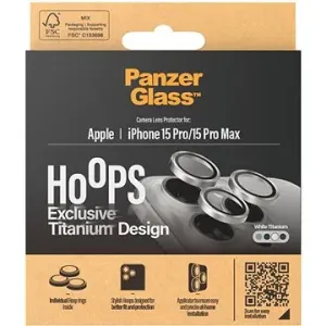 PanzerGlass HoOps Apple iPhone 15 Pro/15 Pro Max - Kamera-Linsenringe - weiß Titanium