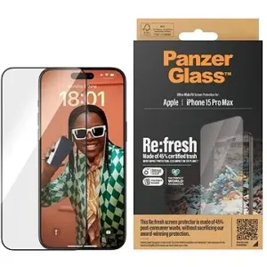 PanzerGlass Recycled Glass Apple iPhone 15 Pro Max mit Einbaurahmen