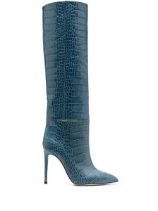 PARIS TEXAS - Leather Crocodile-embossed Boots #1314540