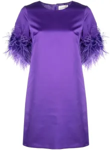 PAROSH - Feathered Mini Dress #909369