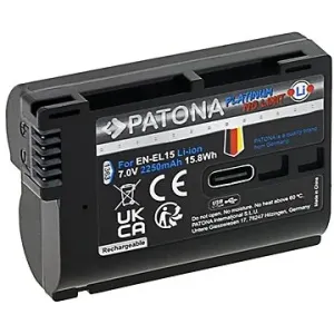 PATONA Akku für Nikon EN-EL15C 2400mAh Li-Ion Platinum mit USB-C Ladefunktion