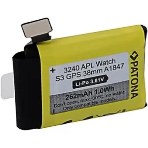 PATONA Batterie für Apple Watch 3 GPS 262 mAh A1847 38 mm
