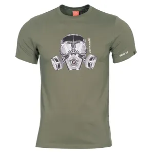 Herren T-Shirt PENTAGON® Gas mask olive green