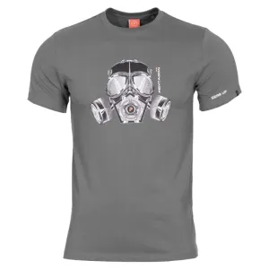 Herren T-Shirt PENTAGON® Gas mask wolf grey