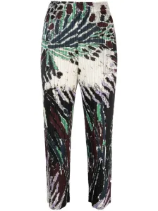 PLEATS PLEASE ISSEY MIYAKE - Printed Cropped Trousers