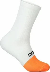 POC Flair Sock Mid Hydrogen White/Zink Orange L Fahrradsocken