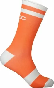 POC Lure MTB Long Sock Zink Orange/Hydrogen White L Fahrradsocken