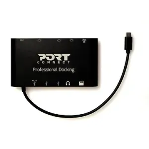 PORT CONNECT Dockingstation 8in1 LAN, HDMI, Mini Display port, VGA, USB-C 60W, 3 x USB-A,