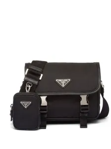PRADA - Re-nylon And Leather Crossbody Bag #1526890