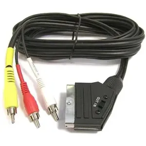 PremiumCord Kabel SCART - 3 x CINCH M/M 1,5 m mit Schalter