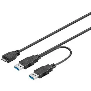 PremiumCord USB 3.0 Ladekabel mit Gabelung 0,2 m