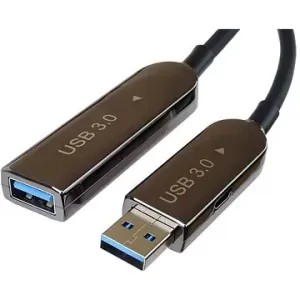 PremiumCord USB3.2 + 2.0 Optisches AOC Verlängerungskabel A/Stecker - A/Buchse 10 m