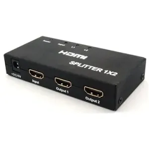 PremiumCord Externer HDMI Splitter, 2x HDMI 1.4 Port schwarz