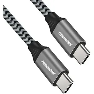 PremiumCord Kabel USB-C M/M, 100W 20V/5A 480Mbps Kabel mit Baumwollgeflecht 1.5m
