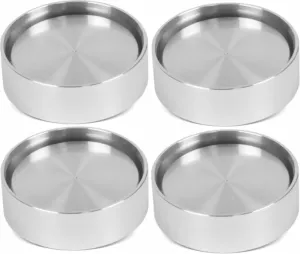 Pro-Ject Absorb it Silver 4 pcs Puck Silber