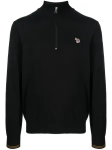 PS PAUL SMITH - Zebra Logo Half-zip Sweater #1386586