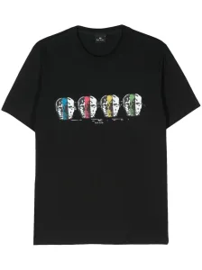 PS PAUL SMITH - Faces Print Cotton T-shirt