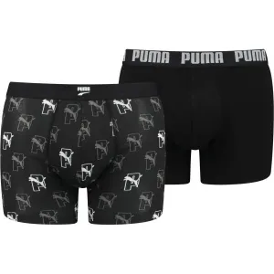 Puma MEN AOP BOXER 2P Boxershorts, schwarz, größe