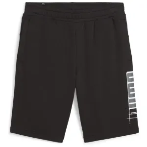Puma ESSENTIALS + LOGO LAB SHORTS 10 Herren-Shorts aus Trainingsanzugsstoff, schwarz, größe
