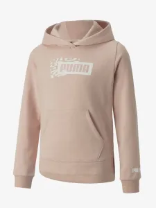 Puma ALPHA HOODIE FL G Sweatshirt für Mädchen, rosa, veľkosť 128
