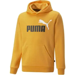 Puma ESS + 2 COL BIG LOGO HOODIE FL B Jungen Kapuzenpullover, gelb, größe