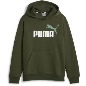 Puma ESS + 2 COL BIG LOGO HOODIE FL B Jungen Kapuzenpullover, grün, größe #1519023