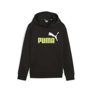 Puma ESS + 2 COL BIG LOGO HOODIE FL B Jungen Kapuzenpullover, schwarz, größe