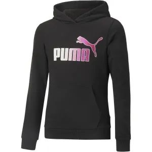 Puma ESS+BLEACH LOGO HOODIE TR G Sweatshirt für Mädchen, schwarz, größe