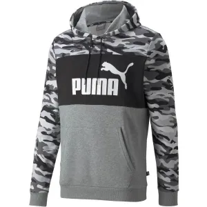 Puma ESS+ CAMO HOODIE TR Trainingsjacke für den Herrn, grau, größe