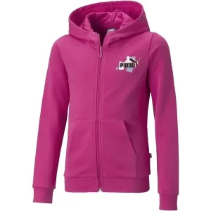 Puma ESS+STREET ART FELL-ZIP HOODIE TR G Sweatshirt für Mädchen, rosa, größe #1242873