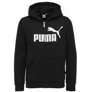 Puma ESSENTIALS BIG LOGO FZ HOODIE FL B Kinder Sweatshirt, schwarz, größe #1531983