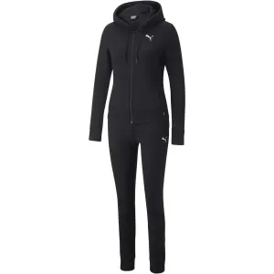 Puma CLASSIC HOODED TRACKUSUIT FL Damen Trainingsanzug, schwarz, größe