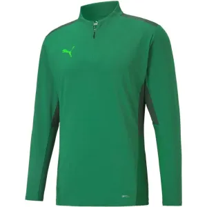 Puma TEAMCUP 1/4 ZIP TOP Herren Trainingssweatshirt, grün, größe