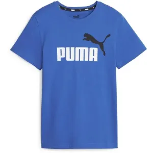 Puma ESS + 2 COL LOGO TEE Jungenshirt, blau, veľkosť 164