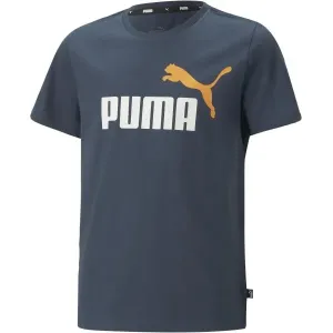 Puma ESS + 2 COL LOGO TEE Jungenshirt, dunkelblau, veľkosť 152